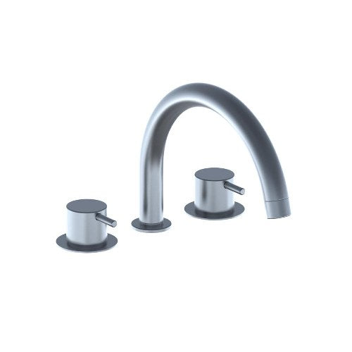 Vola - Sc8 Two-Handle Tub Mixer With Swivel Spout With Rosette Trim