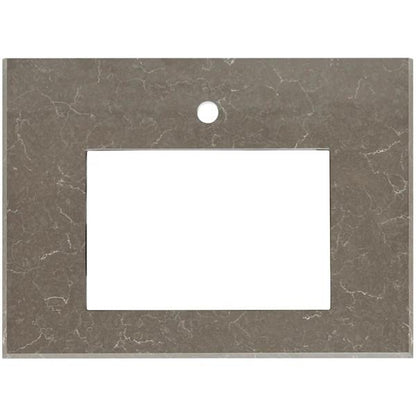 Linkasink - Gray 30 Inch Vanity Top, Gray, 18 Inch X 12 Inch Sink Cutout