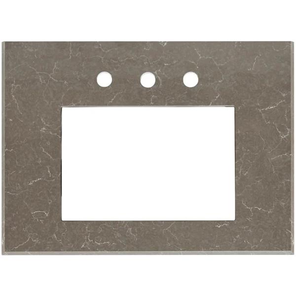 Linkasink - Gray 30 Inch Vanity Top, Gray, 18 Inch X 12 Inch Sink Cutout
