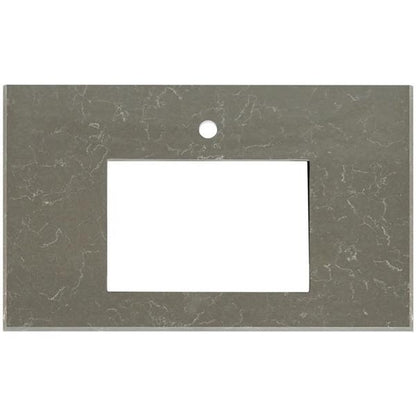 Linkasink - Gray 36 Inch Vanity Top, Gray, 18 Inch X 12 Inch Sink Cutout