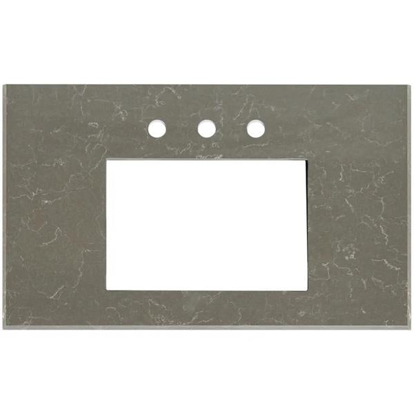 Linkasink - Gray 36 Inch Vanity Top, Gray, 18 Inch X 12 Inch Sink Cutout