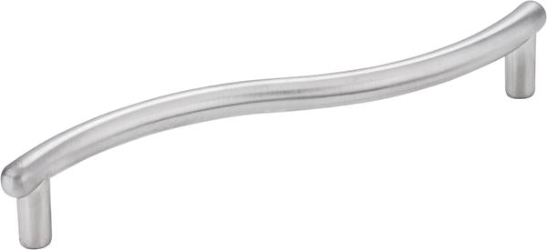 Elements - 128 mm Center-to-Center Brushed Brass Wavy Capri Cabinet Pull