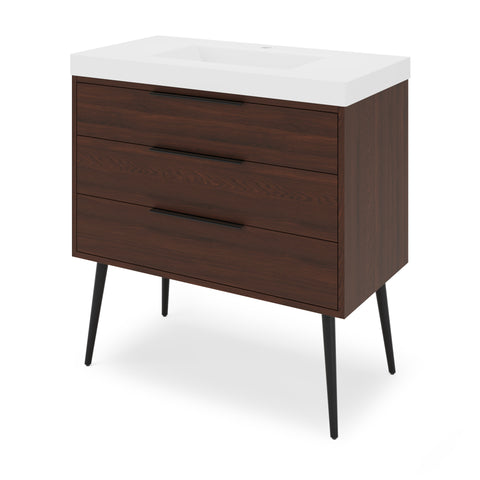 Jeffrey Alexander - Gardner 36 Inch W  Single Basin Bathroom Vanity Set