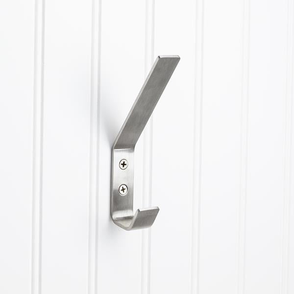 Elements - 5-9/16 Inch Double wall mount coat hook.