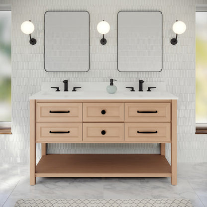 Jeffrey Alexander - Kipling 60 Inch W  Double Basin Bathroom Vanity Set
