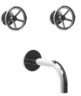 Watermark - Brooklyn Wall Mounted 3 Hole Bath Set