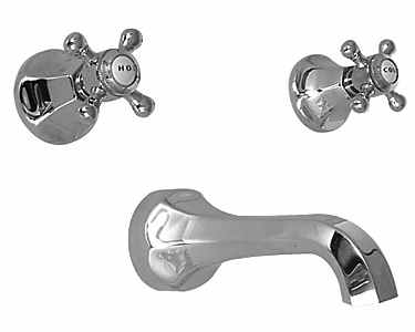 Watermark - Gramercy Wall Mounted 3 Hole Bath Set
