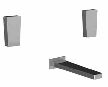 Watermark - Edge Wall Mounted 3 Hole Bath Set