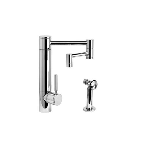 Waterstone - Hunley Kitchen Faucet - 12 Inch Articulated Spout W/ Side Sprayer