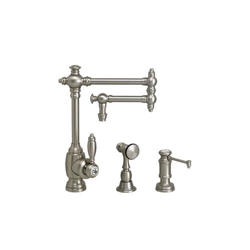 Waterstone - Towson Kitchen Faucet - 12 Inch Articulated Spout - 2Pc. Suite