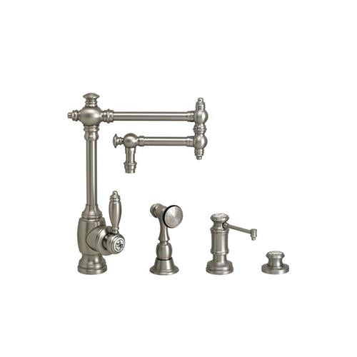 Waterstone - Towson Kitchen Faucet - 12 Inch Articulated Spout - 3Pc. Suite