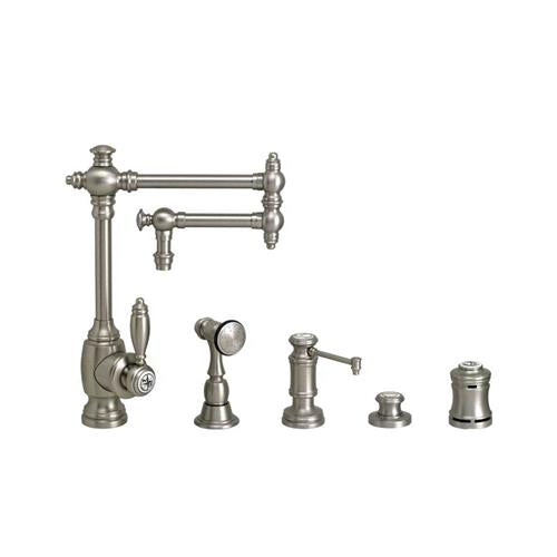 Waterstone - Towson Kitchen Faucet - 12 Inch Articulated Spout - 4Pc. Suite