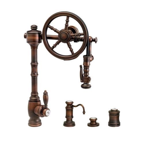 Waterstone - Wheel Pulldown Faucet - 4Pc. Suite