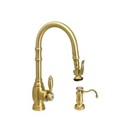 Waterstone - Traditional Prep Size Plp Pulldown Faucet - Angled Spout - 2Pc. Suite