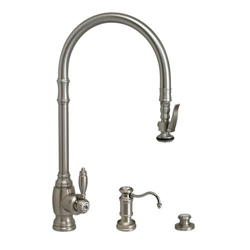 Waterstone - Traditional Extended Reach Plp Pulldown Faucet - 3Pc. Suite