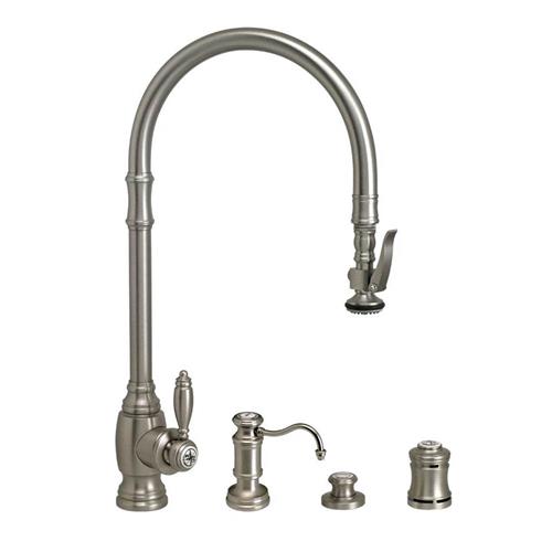 Waterstone - Traditional Extended Reach Plp Pulldown Faucet - 4Pc. Suite