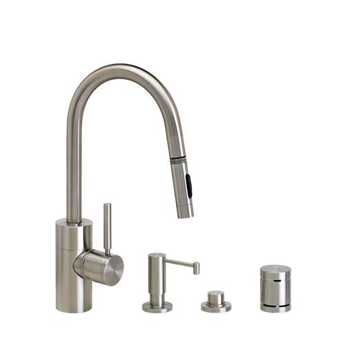 Waterstone - Contemporary Prep Size Plp Pulldown Faucet - Toggle Sprayer - 4Pc. Suite