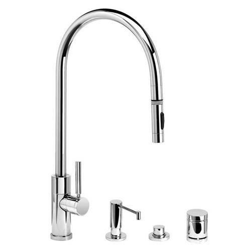 Waterstone - Modern Extended Reach Plp Pulldown Faucet - Toggle Sprayer - 4Pc. Suite