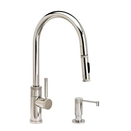 Waterstone - Industrial Plp Pulldown Faucet - Toggle Sprayer - Angled Spout - 2Pc. Suite