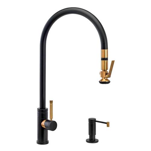 Waterstone - Industrial Extended Reach Plp Pulldown Faucet - Lever Sprayer - 2Pc. Suite