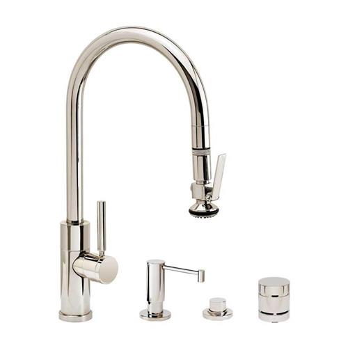 Waterstone - Modern Plp Pulldown Faucet - Lever Sprayer - 4Pc. Suite