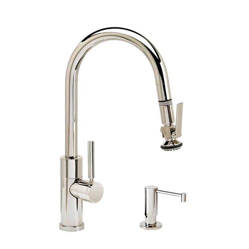 Waterstone - Modern Prep Size Plp Pulldown Faucet - Lever Sprayer - Angled Spout - 2Pc. Suite