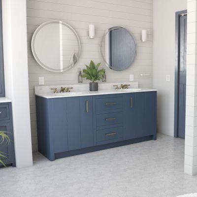 Maidstone - Wexler 72 Inch Solid Oak Double Bowl Vanity