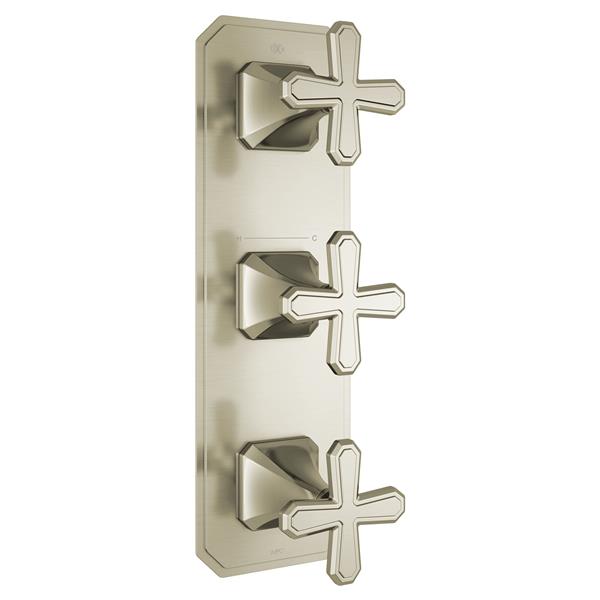 DXV - Belshire Three-Handle Thermostatic Valve Trim With Cross Handles