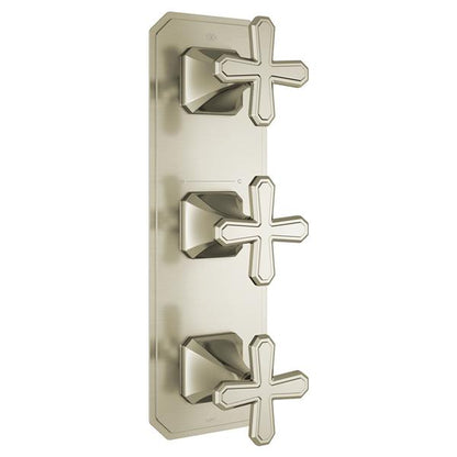 DXV - Belshire Three-Handle Thermostatic Valve Trim With Cross Handles