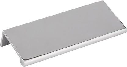 Elements - 4 Inch Overall Length Brushed Chrome Edgefield Cabinet Tab Pull