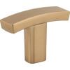Elements - 1-1/2 Inch Overall Length Square Thatcher Cabinet  T Knob