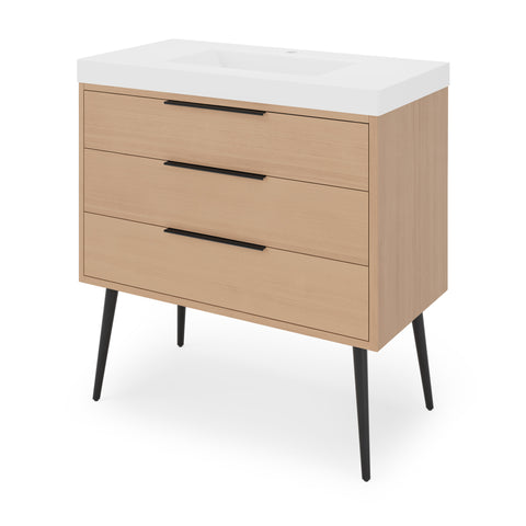 Jeffrey Alexander - Gardner 36 Inch W  Single Basin Bathroom Vanity Set