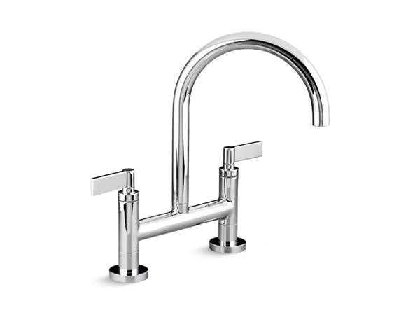 Kallista - One Kitchen Deck-Mount Bridge Faucet, Lever Handles