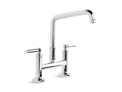 Kallista - Quincy Deck-Mount Bridge Faucet, Lever Handles