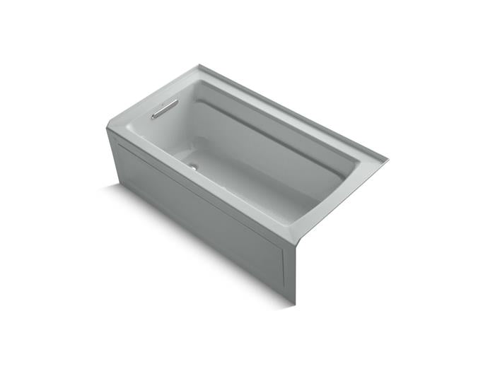 Kohler - Archer 60 X 32 Inch Alcove Heated Bubblemassage Air Bath With Bask Heated Surface And Integral Apron