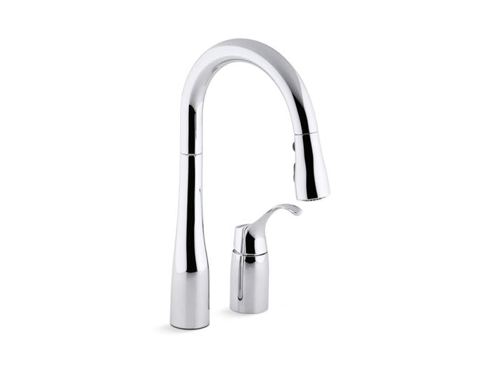 Kohler - Simplice Pull-Down Bar Sink Faucet With Three-Function Sprayhead
