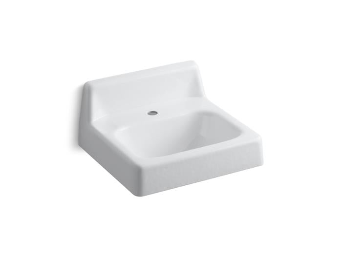 Kohler - Hudson 20 X 18 Inch Wall-Mount/Concealed Arm Carrier Bathroom Sink with Lugs For Chair Carrier