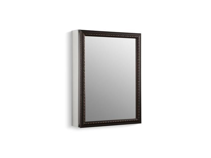 Kohler - 20 W X 26 Inch H Aluminum Single-Door Medicine Cabinet With Oil-Rubbed Bronze Framed Mirror Door - Oil-Rubbed Bronze