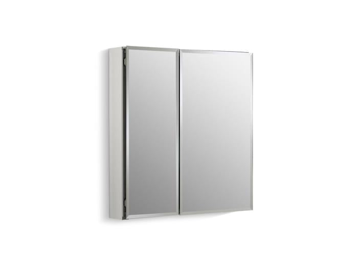 Kohler - 25 W X 26 H Aluminum Two-Door Medicine Cabinet With Mirrored Doors, Beveled Edges