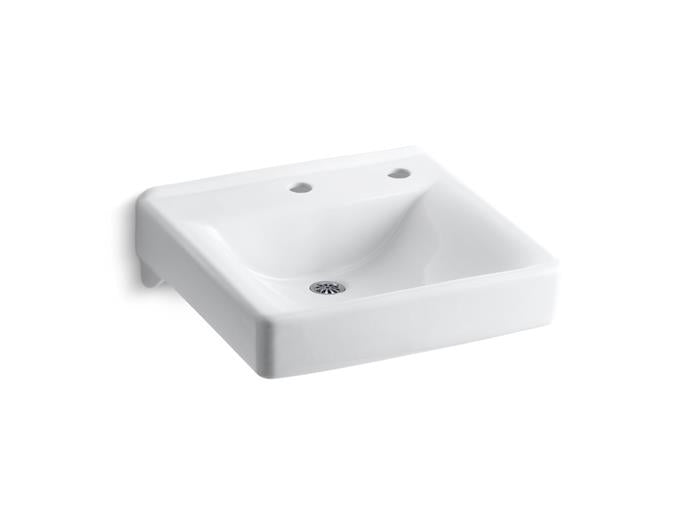 Kohler - Soho 20 X 18 Inch Wall-Mount/Concealed Arm Carrier Bathroom Sink
