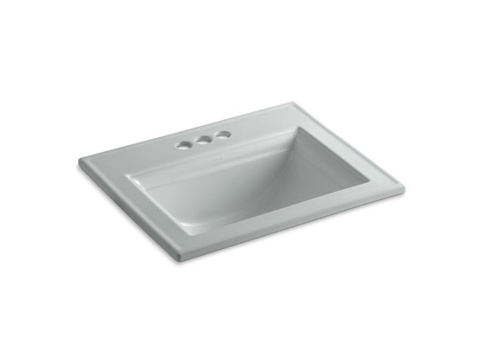 Kohler - Memoirs Stately 22-3/4 Inch Rectangular Drop-In Bathroom Sink With Overflow - 8Cc Holes