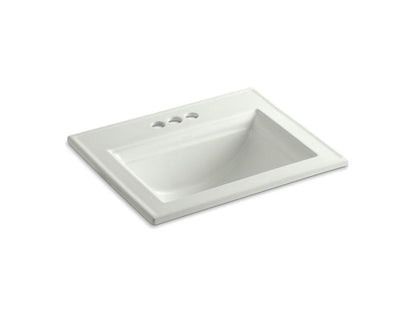 Kohler - Memoirs Stately 22-3/4 Inch Rectangular Drop-In Bathroom Sink With Overflow - 8Cc Holes