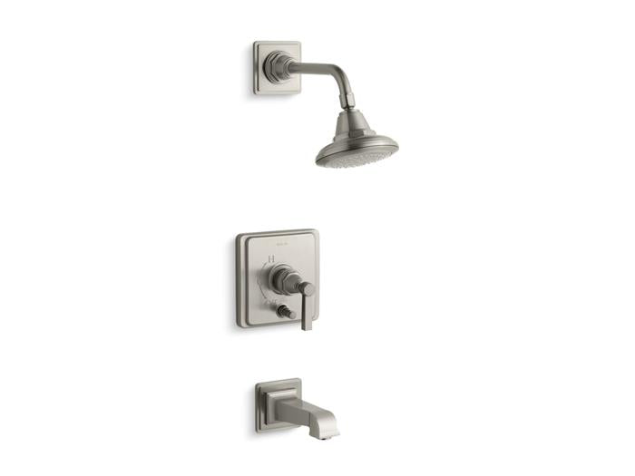 Kohler - Pinstripe Pure Rite-Temp Bath And Shower Trim Kit With Push-Button Diverter And Lever Handle, 2.5 Gpm