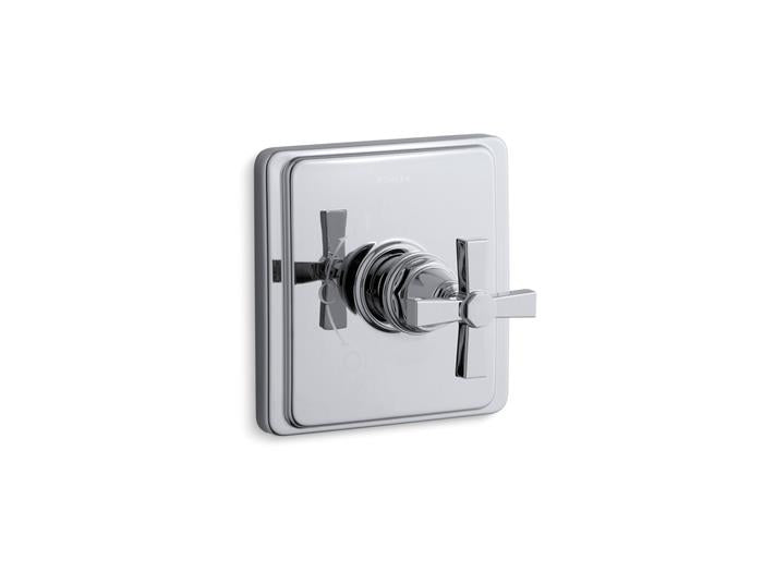 Kohler - Pinstripe Rite-Temp Valve Trim With Cross Handle