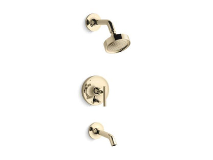 Kohler - Purist Rite-Temp Bath And Shower Trim Kit With Push-Button Diverter And Lever Handle, 2.5 Gpm