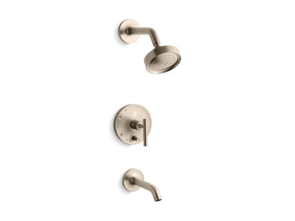 Kohler - Purist Rite-Temp Bath And Shower Trim Kit With Push-Button Diverter And Lever Handle, 2.5 Gpm