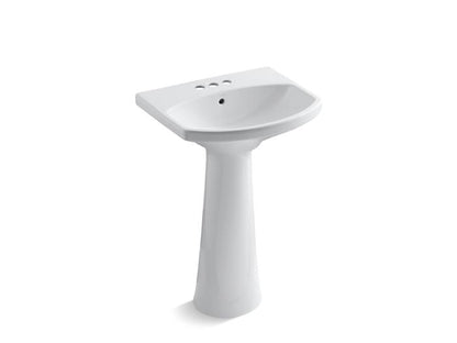Kohler - Cimarron 22-3/4 Inch Rectangular Pedestal Bathroom Sink - 4Cc Holes