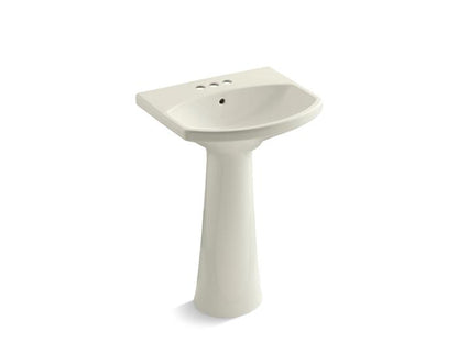 Kohler - Cimarron 22-3/4 Inch Rectangular Pedestal Bathroom Sink - 4Cc Holes