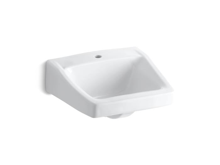 Kohler - Chesapeake 19-1/4 X 17-1/4 Inch Wall-Mount/Concealed Arm Carrier Bathroom Sink With Single Faucet Hole