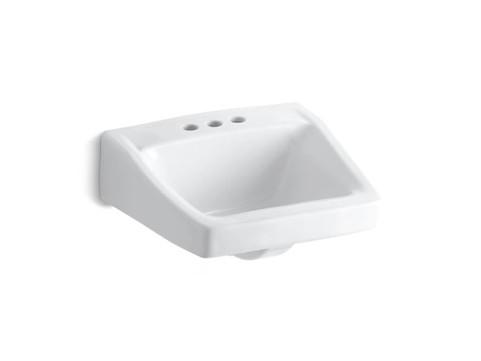 Kohler - Chesapeake 19-1/4 X 17-1/4 Inch Wall-Mount/Concealed Arm Carrier Arm Bathroom Sink With 4" Centerset Faucet Holes